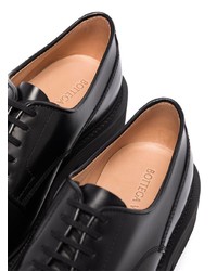 schwarze Leder Derby Schuhe von Bottega Veneta