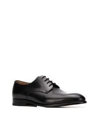 schwarze Leder Derby Schuhe von Fratelli Rossetti