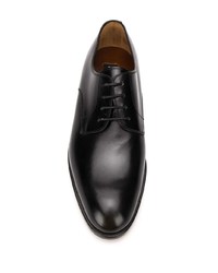 schwarze Leder Derby Schuhe von Fratelli Rossetti