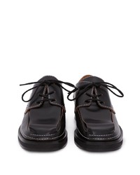 schwarze Leder Derby Schuhe von JW Anderson