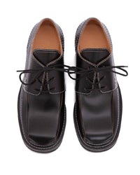 schwarze Leder Derby Schuhe von JW Anderson