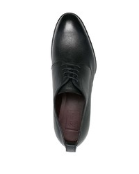 schwarze Leder Derby Schuhe von Brioni
