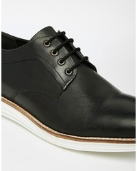 schwarze Leder Derby Schuhe von Dune