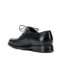 schwarze Leder Derby Schuhe von Silvano Sassetti