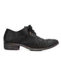 schwarze Leder Derby Schuhe von A Diciannoveventitre