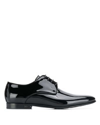 schwarze Leder Derby Schuhe von Dolce & Gabbana