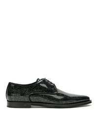 schwarze Leder Derby Schuhe von Dolce & Gabbana