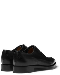 schwarze Leder Derby Schuhe von Edward Green