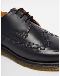 schwarze Leder Derby Schuhe von Dr. Martens