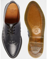 schwarze Leder Derby Schuhe von Dr. Martens