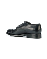 schwarze Leder Derby Schuhe von Silvano Sassetti