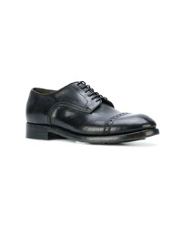 schwarze Leder Derby Schuhe von Silvano Sassetti