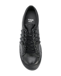 schwarze Leder Derby Schuhe von Toga Virilis