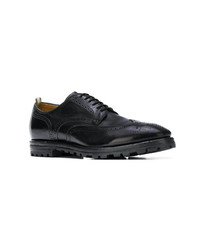 schwarze Leder Derby Schuhe von Officine Creative