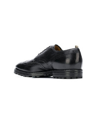 schwarze Leder Derby Schuhe von Officine Creative