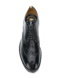 schwarze Leder Derby Schuhe von Officine Creative