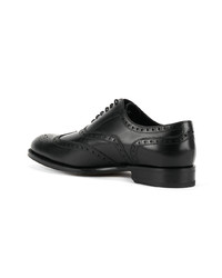 schwarze Leder Derby Schuhe von DSQUARED2