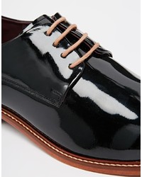 schwarze Leder Derby Schuhe von Ted Baker