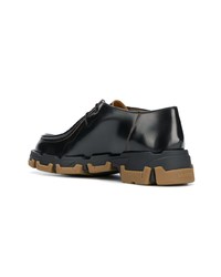 schwarze Leder Derby Schuhe von Lanvin