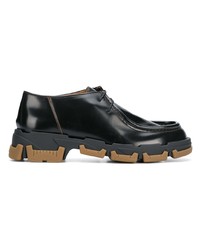 schwarze Leder Derby Schuhe von Lanvin