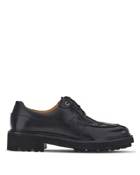 schwarze Leder Derby Schuhe von Ferragamo