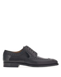 schwarze Leder Derby Schuhe von Ferragamo