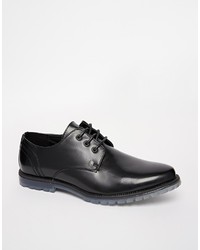 schwarze Leder Derby Schuhe von Firetrap
