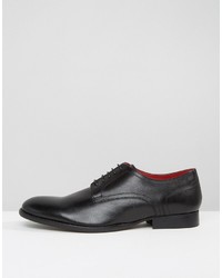 schwarze Leder Derby Schuhe von Base London