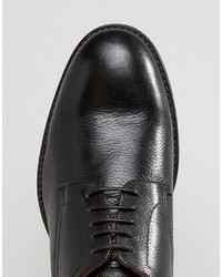 schwarze Leder Derby Schuhe von Base London