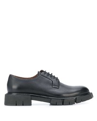 schwarze Leder Derby Schuhe von Fratelli Rossetti