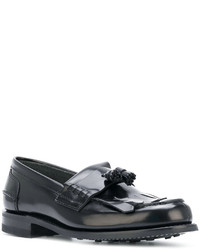 schwarze Leder Derby Schuhe von Church's