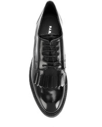schwarze Leder Derby Schuhe von P.A.R.O.S.H.