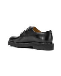 schwarze Leder Derby Schuhe von Valentino