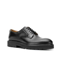 schwarze Leder Derby Schuhe von Valentino