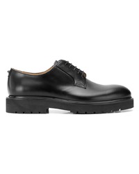 schwarze Leder Derby Schuhe von Valentino