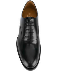 schwarze Leder Derby Schuhe von Valentino