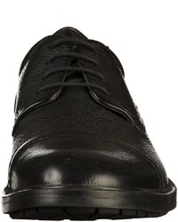 schwarze Leder Derby Schuhe von Geox