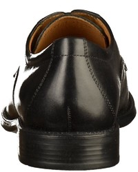 schwarze Leder Derby Schuhe von Geox