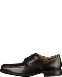 schwarze Leder Derby Schuhe von Geox