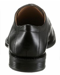 schwarze Leder Derby Schuhe von Geox