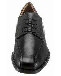 schwarze Leder Derby Schuhe von Geox