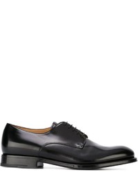 schwarze Leder Derby Schuhe von Giorgio Armani