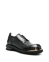 schwarze Leder Derby Schuhe von Roberto Cavalli