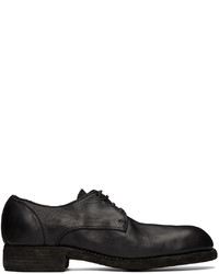 schwarze Leder Derby Schuhe von Guidi