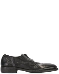 schwarze Leder Derby Schuhe von Guidi