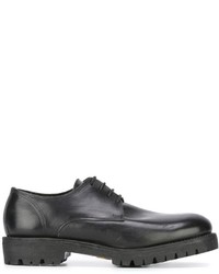 schwarze Leder Derby Schuhe von Guidi