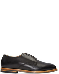 schwarze Leder Derby Schuhe von H By Hudson