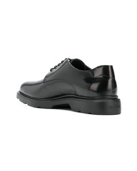 schwarze Leder Derby Schuhe von Hogan