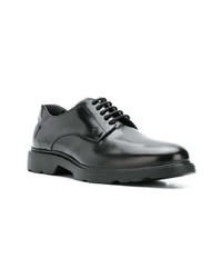 schwarze Leder Derby Schuhe von Hogan