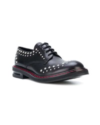 schwarze Leder Derby Schuhe von Alexander McQueen